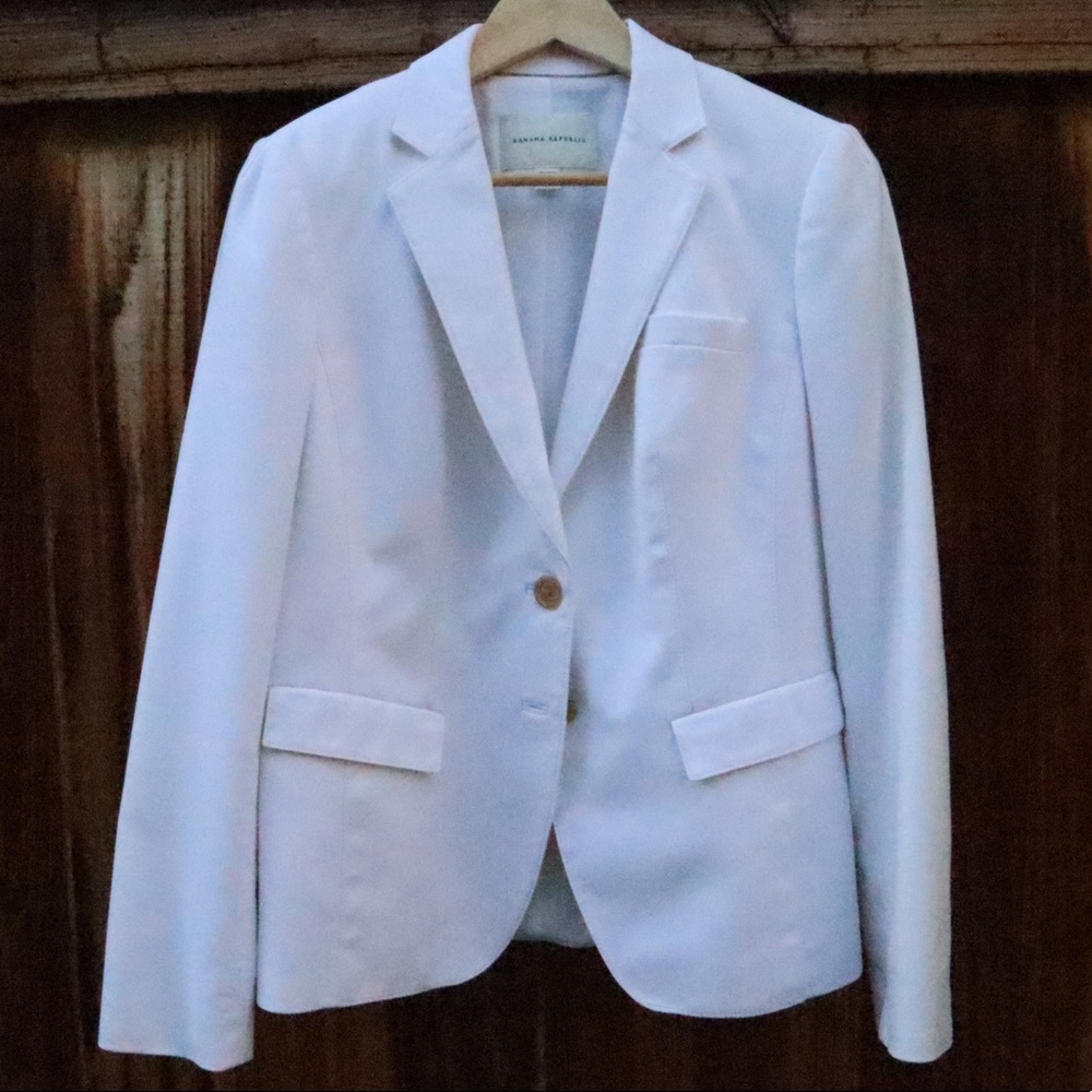 Banana Republic White blazer